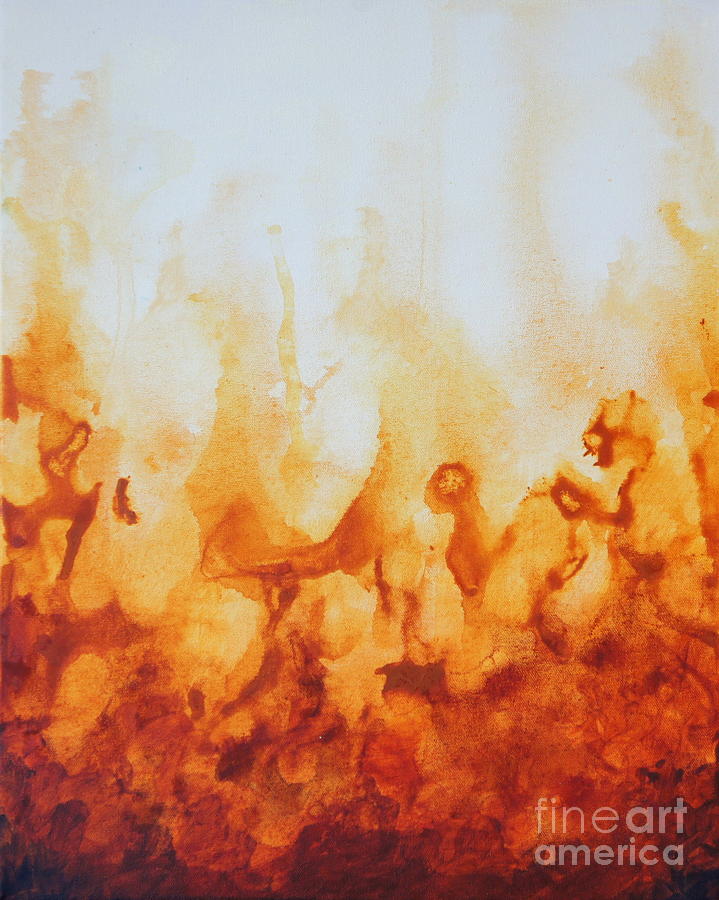 Amber Flame Painting by Shiela Gosselin