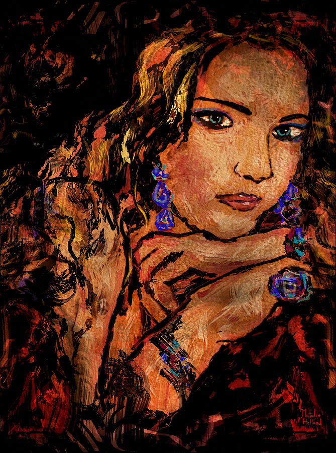 Pretty Woman Movie Mixed Media - Amber by Natalie Holland
