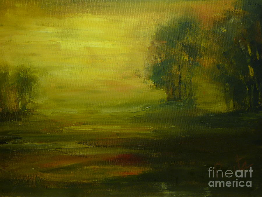 Landscape Painting - Amber by Pusita Gibbs