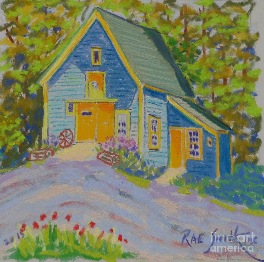 Amber Rose Barn Pastel by Rae  Smith PSC