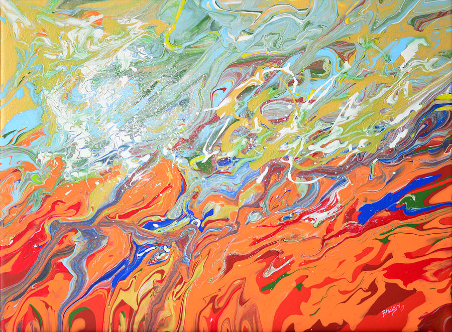 Amber Waves Painting by Donna Blackhall