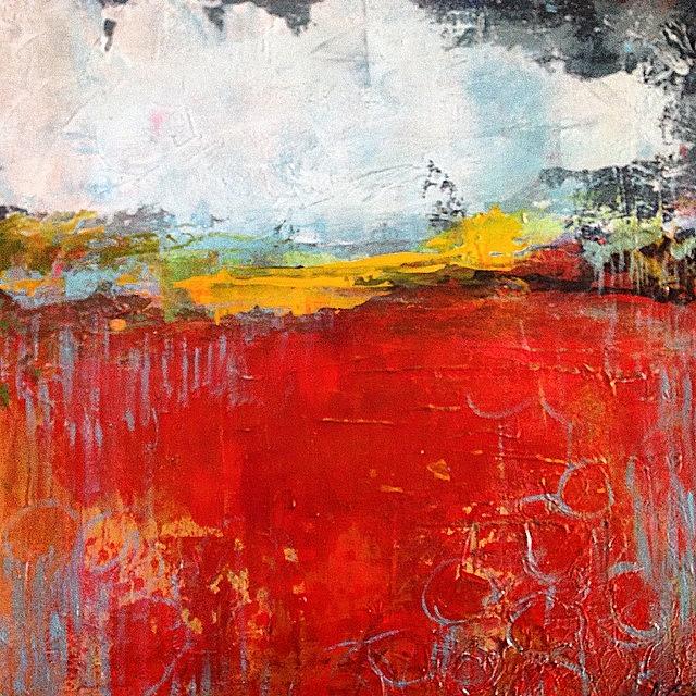 Abstract Photograph - ambiance 36 X 36 Acrylic On by Anne Cicero
