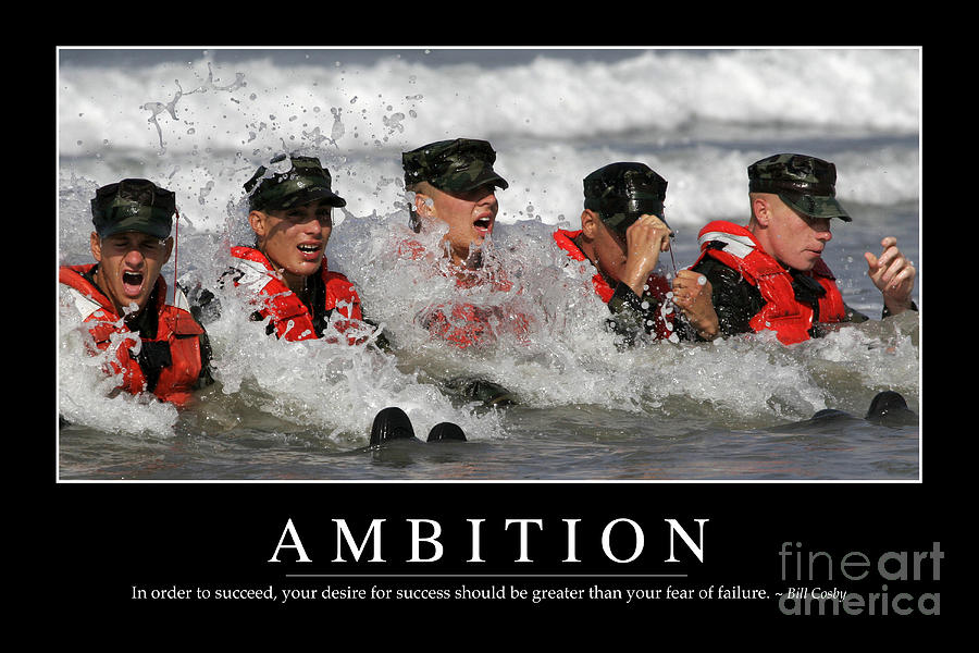 Horizontal Photograph - Ambition Inspirational Quote by Stocktrek Images Horizontal Photograph - Ambition Inspirational Quote by Stocktrek Images