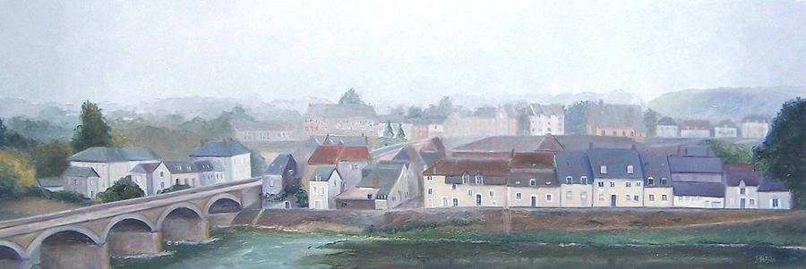 Amboise and the Loire River France Painting by Jan Matson