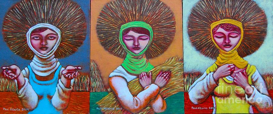 Ambon Ani Init triptych Painting by Paul Hilario