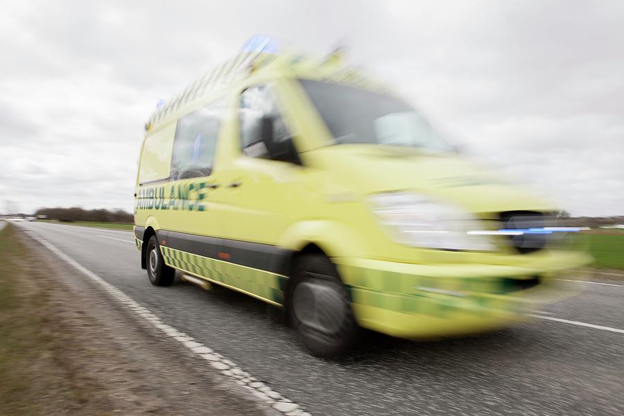 Ambulance Responding To A Call-out Photograph by Thomas Fredberg/science Photo Library