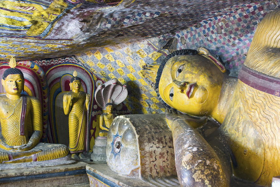 Dambulla Golden Temple  Cave no. 4 Photograph by Maria Heyens