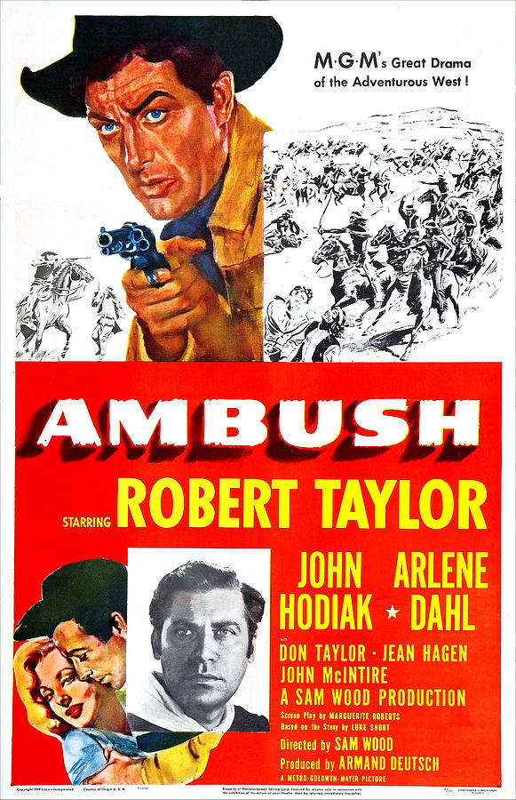 Ambush, Us Poster, Robert Taylor Top Photograph by Everett - Fine Art ...