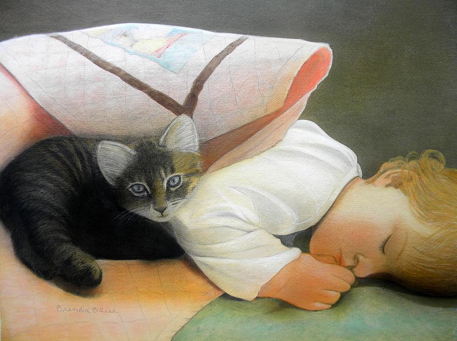 Cat Painting - Amelia by Brenda Bliss