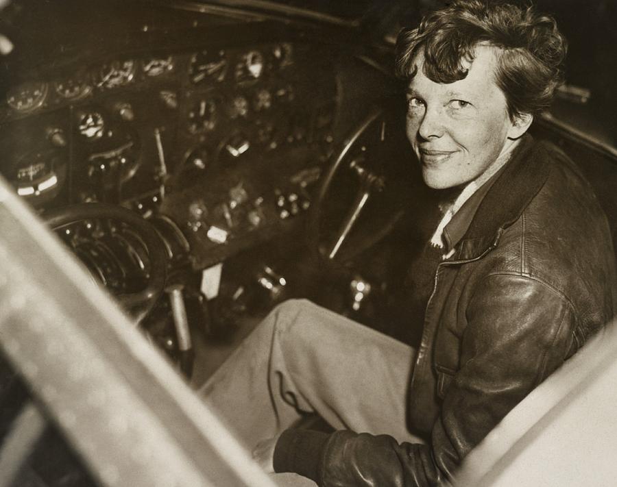 Transportation Photograph - Amelia Earhart, US aviation pioneer by Science Photo Library