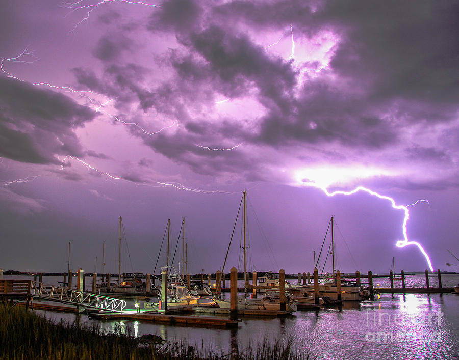 Amelia Island Lightning Photograph by Scott Moore - Pixels