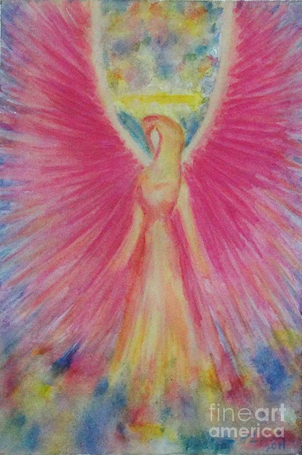 Amelyas Angel Painting by J L Zarek