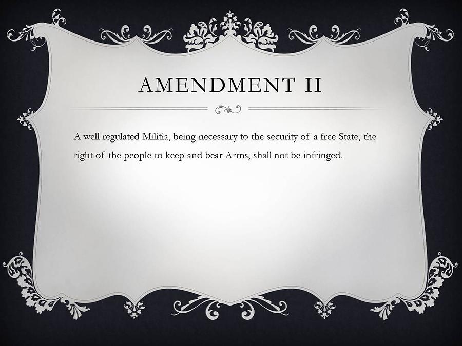 Constitution Digital Art - Amendment II by Ron Hedges