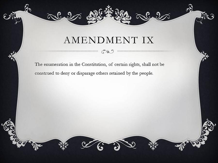 Amendment Ix Digital Art by Ron Hedges