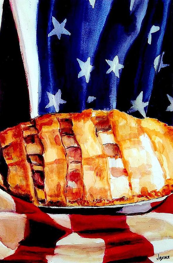 America and apple pie Painting by JAXINE Cummins Fine Art America