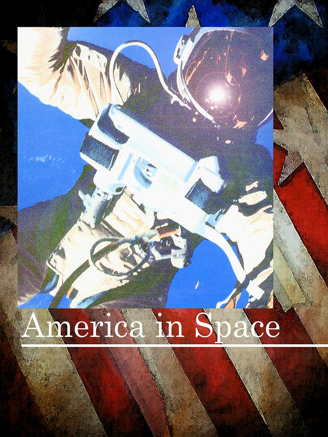 America In Space Painting