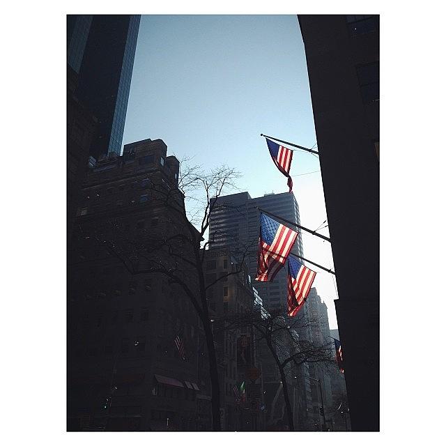 New York City Photograph - America #nyc #flag #starsandstripes by Zoe Campbell