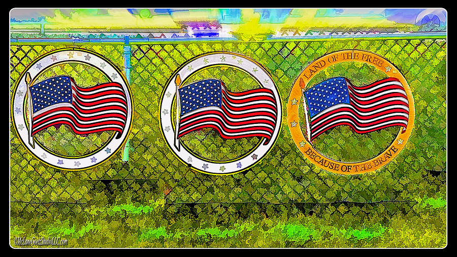 America on the Fence Photograph by LeeAnn McLaneGoetz McLaneGoetzStudioLLCcom