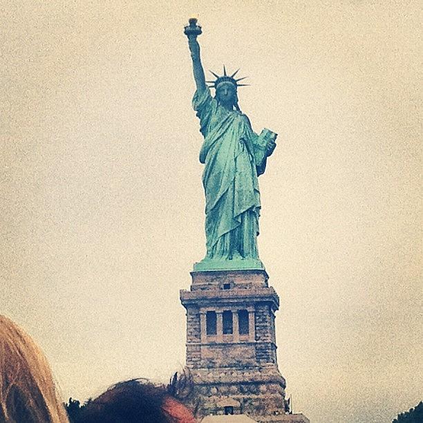 New York City Photograph - America. #statueofliberty #newyorkcity by Rebecca Burton