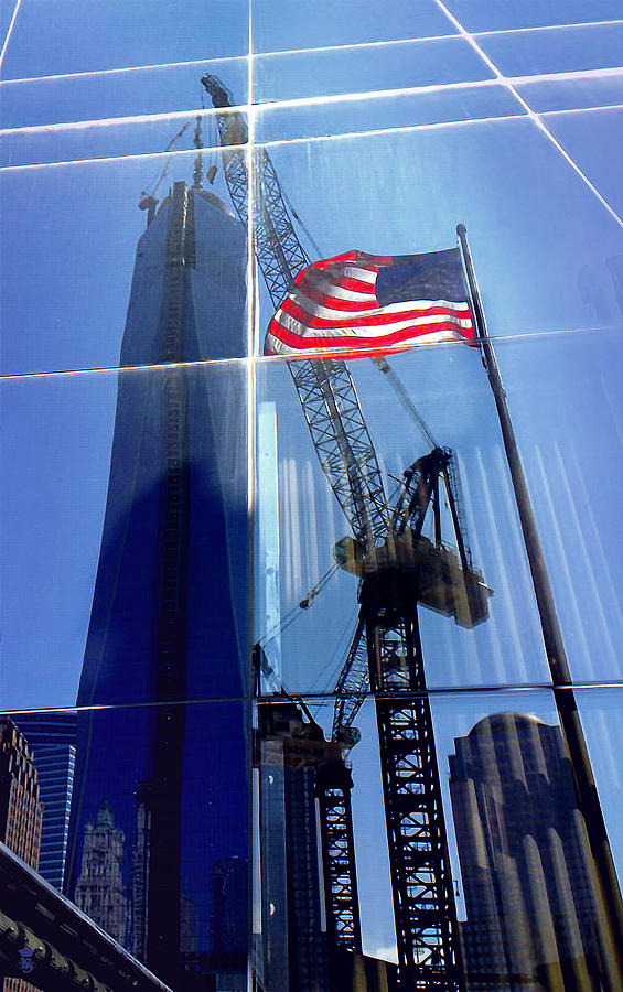 Mirror Photograph - America under construction by Li   van Saathoff