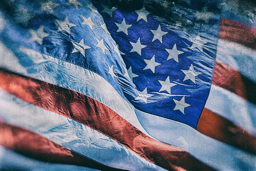 Flag Photograph - America Waves by Karol Livote