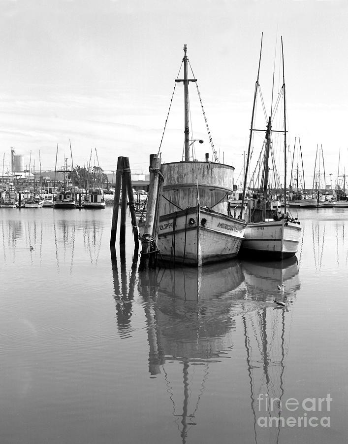 Boat Photograph - Americal Clipper Fishing Boats  Moss Landing California 1972 by Monterey County Historical Society