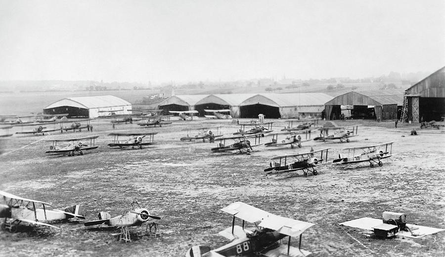 American Airfield In France Photograph by Library Of Congress/science Photo Library