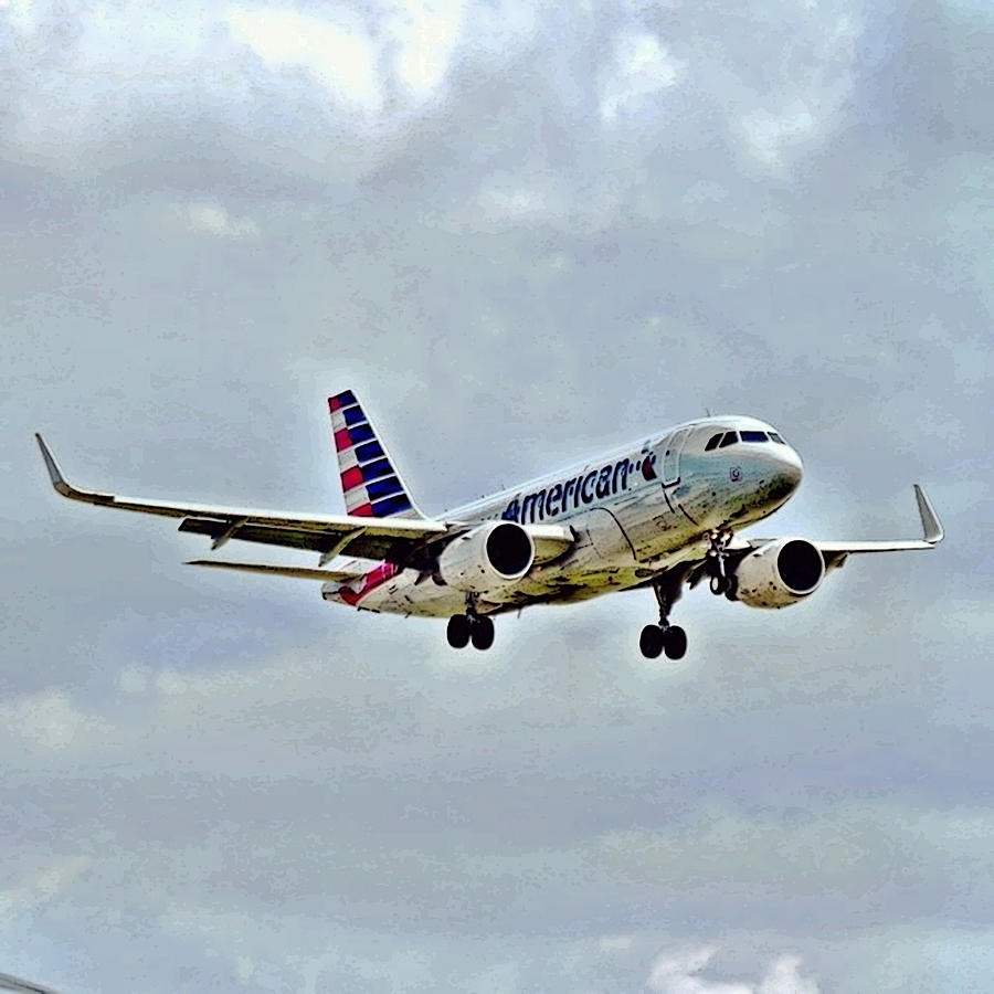 Cleveland Photograph - American Airlines Aal1310, An Airbus by Harrison Miller