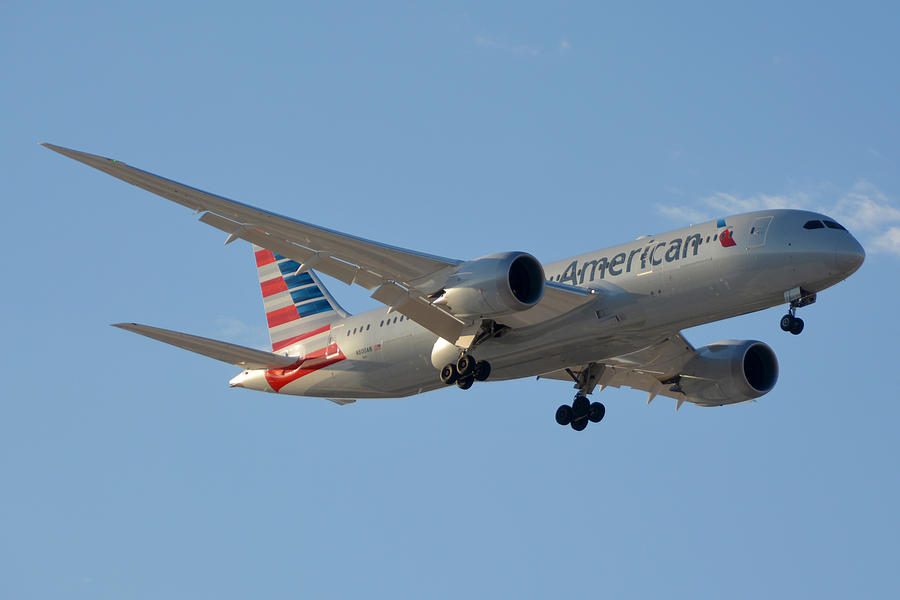 American American Airlines first Boeing 787-823 N800AN landing Phoenix Sky Harbor March 7 2015  Photograph by Brian Lockett