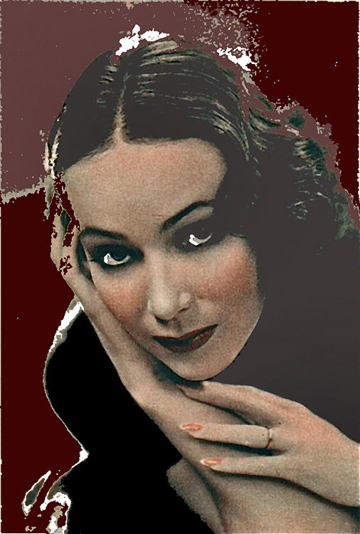 American and Mexican movie actress Dolores Del Rio film studio portrait ...