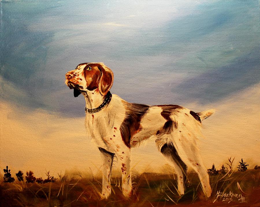 Dog Painting - American Brittany by Henry Blackmon Dog Painting - American Brittany by Henry Blackmon