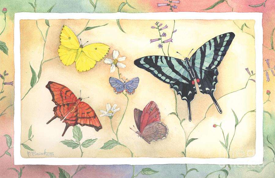 Butterfly Painting - American Butterflies II by Paul Brent