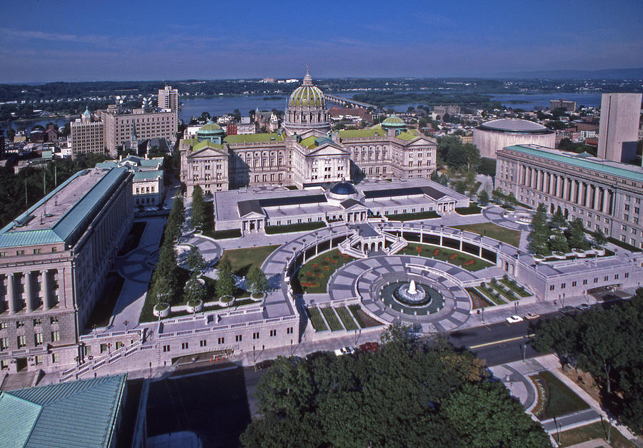 American Capital Cities PA Capitol Complex aerial Photograph by Blair Seitz