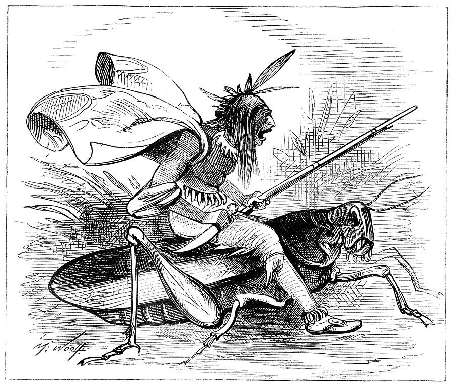 Grasshopper Painting - American Cartoon, 1874 by Granger
