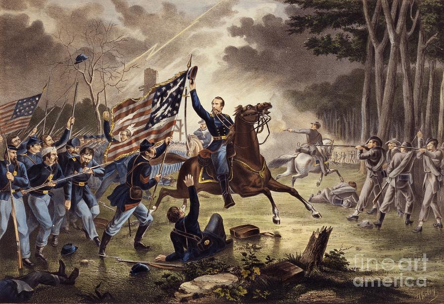 American Civil War Painting - American Civil War General   Philip Kearny by American School