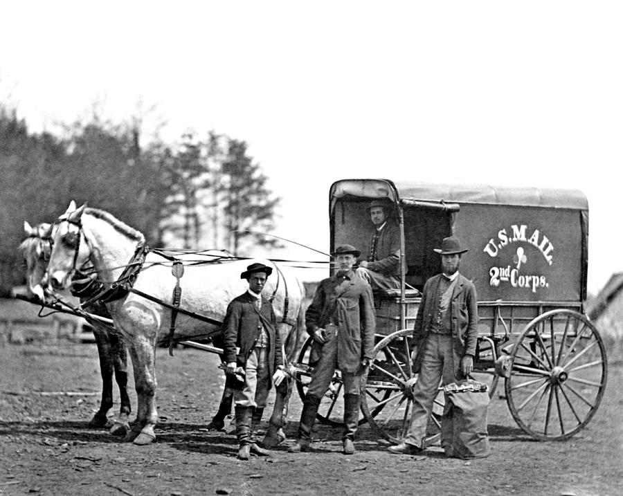 American Civil War, Union Mail Wagon Photograph by Science Source