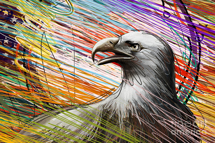 Eagle Digital Art - American Eagle by Peter Awax