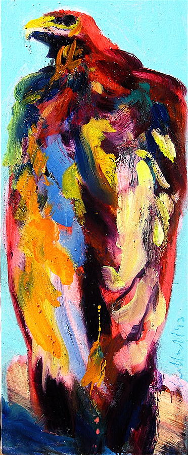 American Eagle of Many Colors Painting by Les Leffingwell