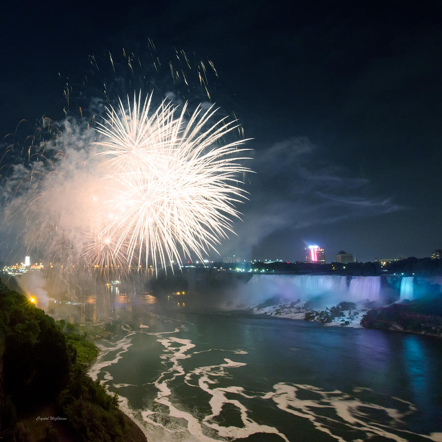 American Falls Fireworks Photograph by Crystal Wightman