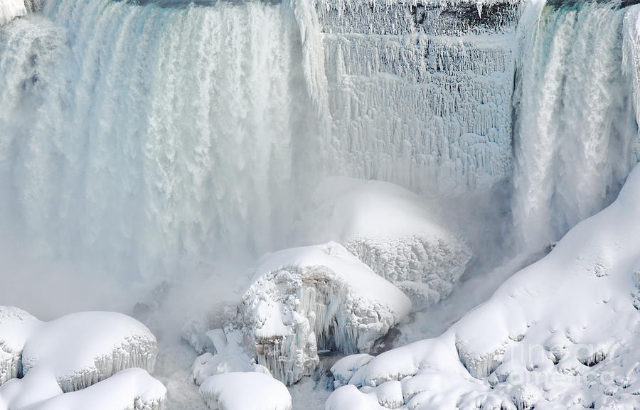 American Falls Winter Photograph by Charline Xia