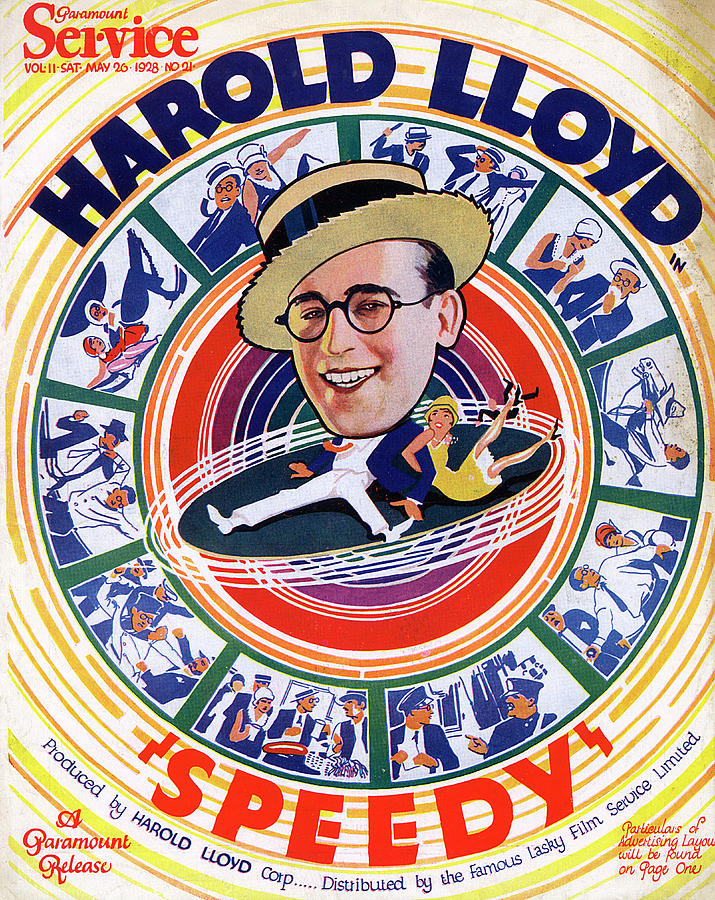 Actor Drawing - American Film Actor, Harold Lloyd by Mary Evans Picture Library