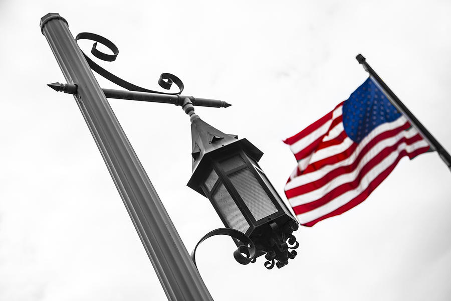 American Flag and Pole Photograph by John McGraw