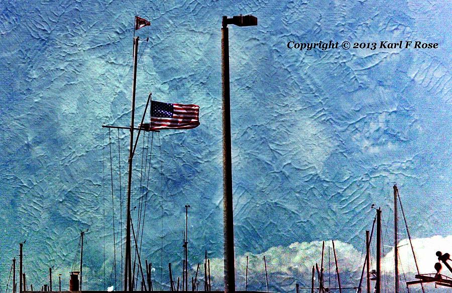 American Flag as a painting Photograph by Karl Rose