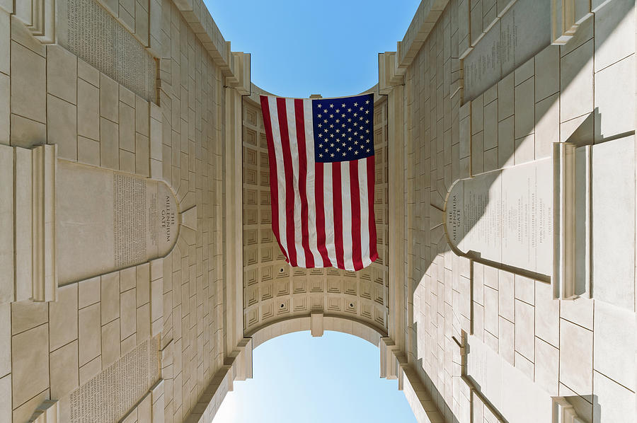 American Flag At The Millennium Gate Photograph by Panoramic Images