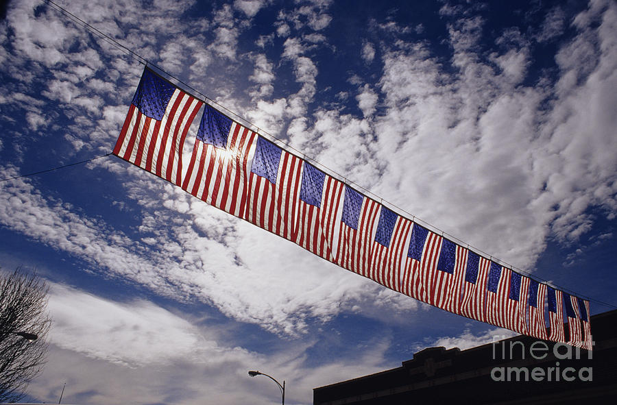 American Flag Banner Photograph by Jim Corwin