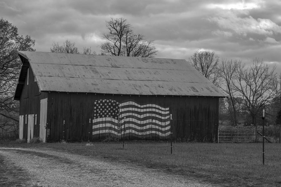 American Flag Barn Photograph by John McGraw