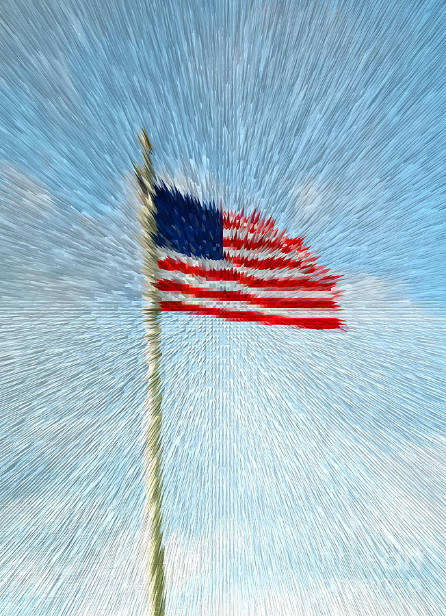 American Flag Celebration  Digital Art by Alys Caviness-Gober