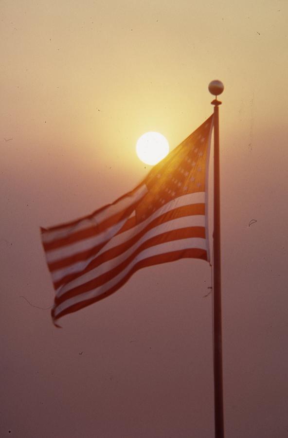 American Flag flying high Photograph by Retro Images Archive - Fine Art ...