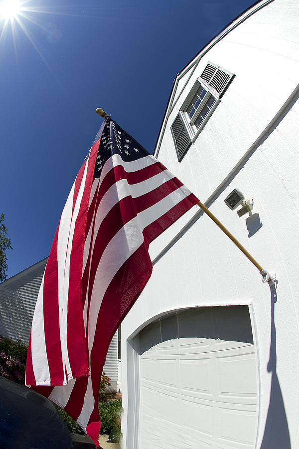 American Flag Flying Proudly Photograph by Trudy Wilkerson