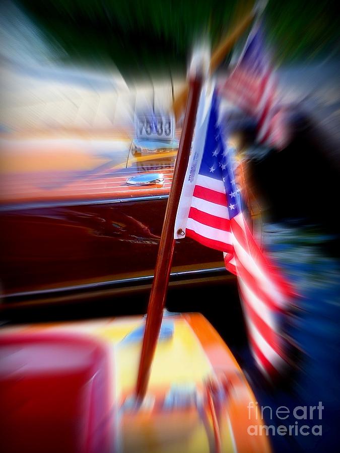 American Flag Focus Photograph by Susan Garren